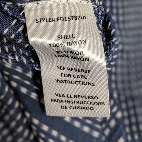 En Creme Embroidered Oversize Tank Top Size Small - Picture 5 of 6